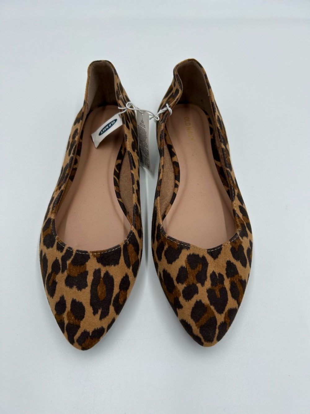 Old Navy Leopard Print Pointed Toe Ballet Flats - Brown 9 NWT